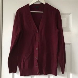 Maroon J Crew long cardigan
